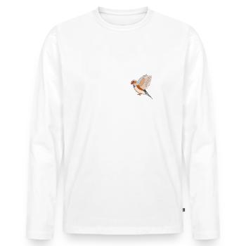 Finches - Zebra finches - Birds - Birds - Men's Premium Organic Long Sleeve Shirt - white - Front - Nico (187cm)