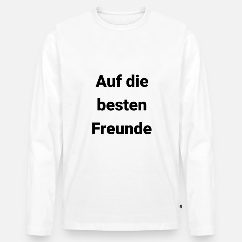 Freunde Freund Männer - Männer Premium Bio Langarmshirt - Weiß