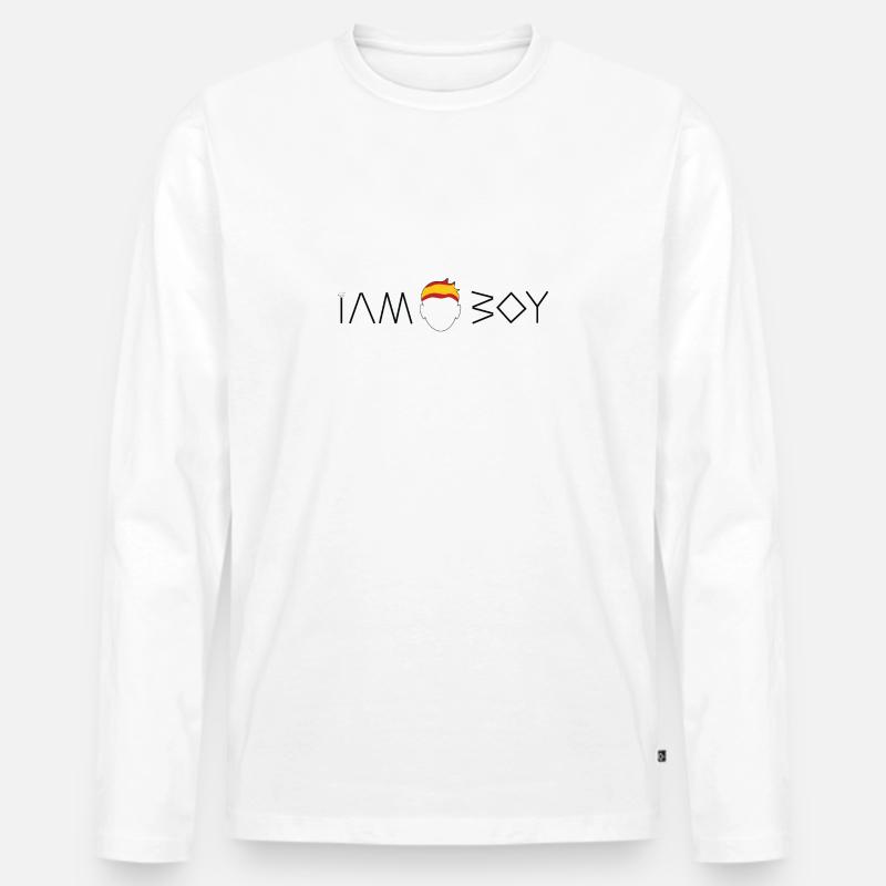 Ich bin ein spanischer Junge - Männer Premium Bio Langarmshirt - Weiß