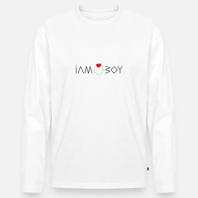 Ich bin ein japanischer Junge - Männer Premium Bio Langarmshirt - Weiß