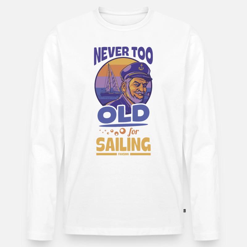 Segeln - Männer Premium Bio Langarmshirt - Weiß