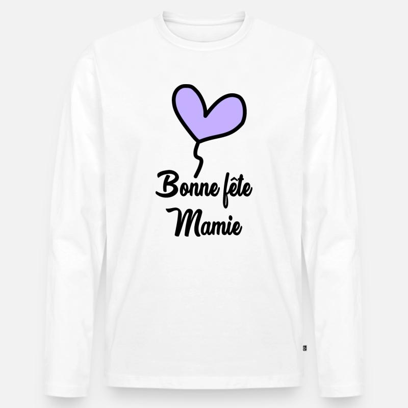 OMA. MUTTERTAG - Männer Premium Bio Langarmshirt - Weiß