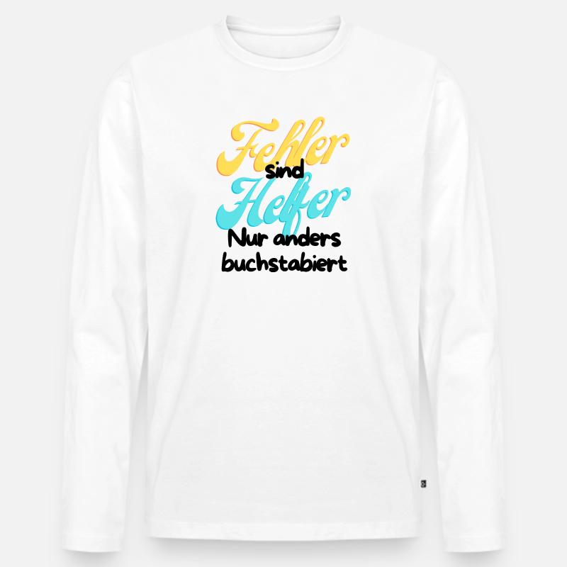 Error Helper Gradient Script - Men's Premium Organic Long Sleeve Shirt - white