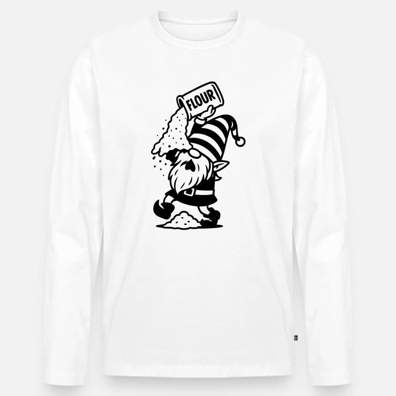 wichtel mehl kekse backen - Männer Premium Bio Langarmshirt - Weiß