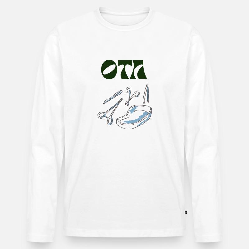 Operationstechnische Assistenz Logo  - Männer Premium Bio Langarmshirt - Weiß