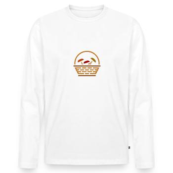J'peux pas j'ai champignons - T-shirt manches longues Premium bio Homme - blanc - Devant - Nico (187cm)