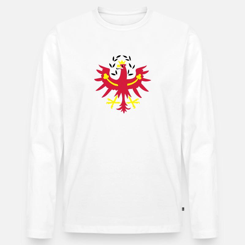 Tiroler Adler - Männer Premium Bio Langarmshirt - Weiß