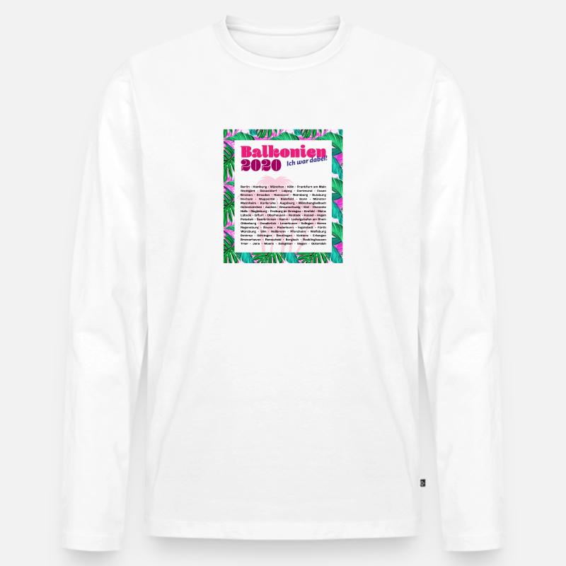 Balkonien 2020 - Männer Premium Bio Langarmshirt - Weiß