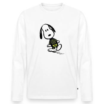 Peanut Snoopy Halloween X-Ray Röntgenbild - Männer Premium Bio Langarmshirt - Weiß - Vorne - Nico (187cm)