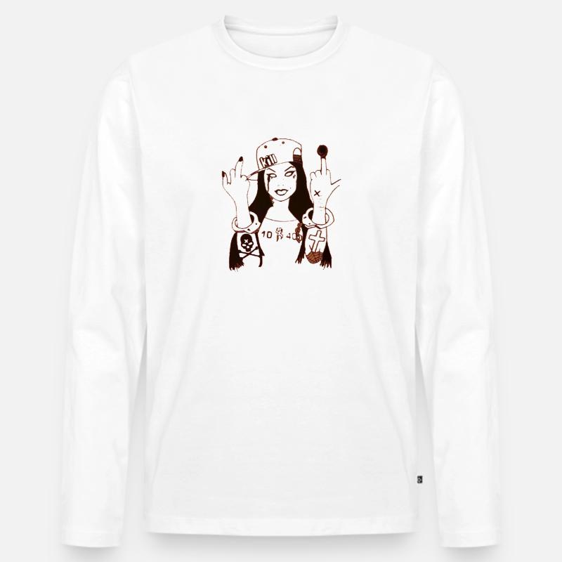 10-40 leipzig - Männer Premium Bio Langarmshirt - Weiß