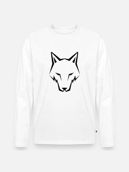 Wolf - T-shirt manches longues Premium bio Homme - blanc