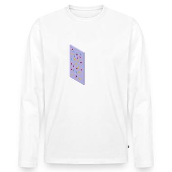 Wall Climbing Rock Climbing - Men's Premium Organic Long Sleeve Shirt - white - Front - Nico (187cm)