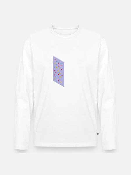 Wall Climbing Rock Climbing - Men's Premium Organic Long Sleeve Shirt - white