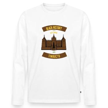 Mali Empire M-Edition - T-shirt manches longues Premium bio Homme - blanc - Devant - Nico (187cm)