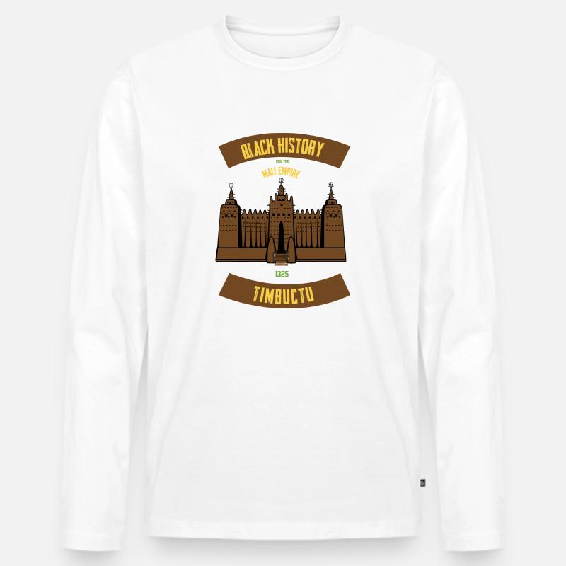 Mali Empire M-Edition - Männer Premium Bio Langarmshirt - Weiß