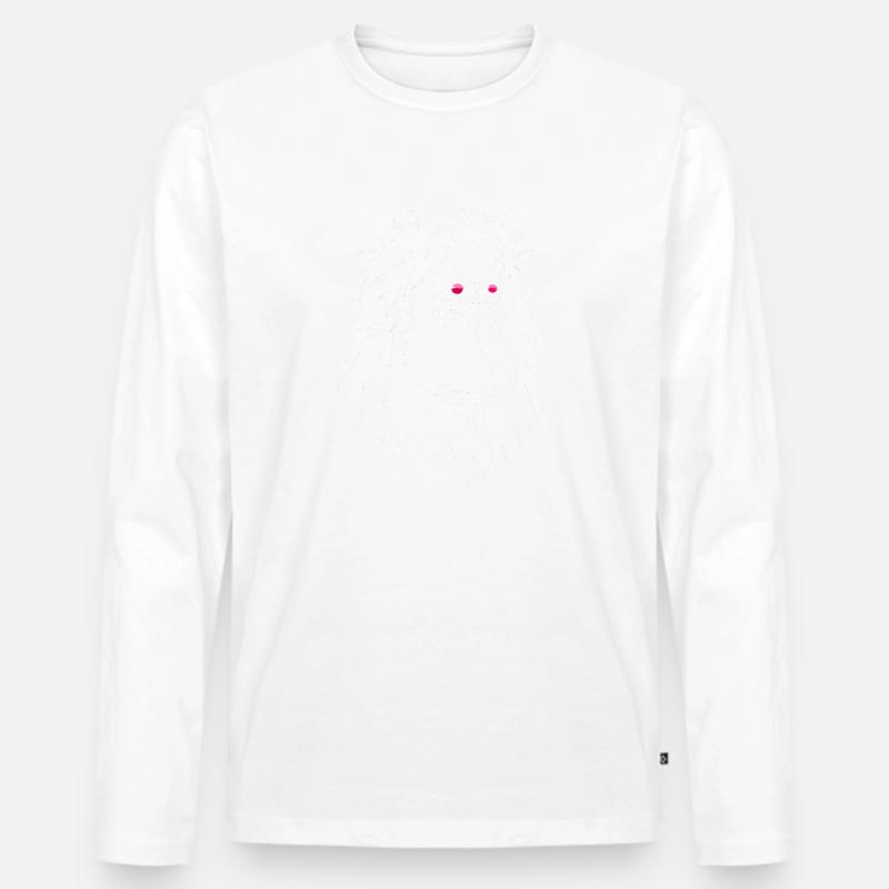 Gorilla - Männer Premium Bio Langarmshirt - Weiß