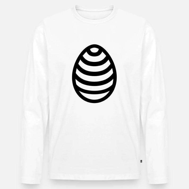 Osterei - Männer Premium Bio Langarmshirt - Weiß
