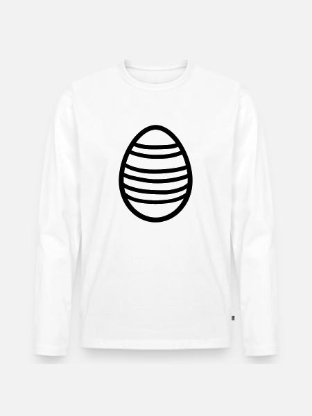 Easter Egg - Men's Premium Organic Long Sleeve Shirt - white