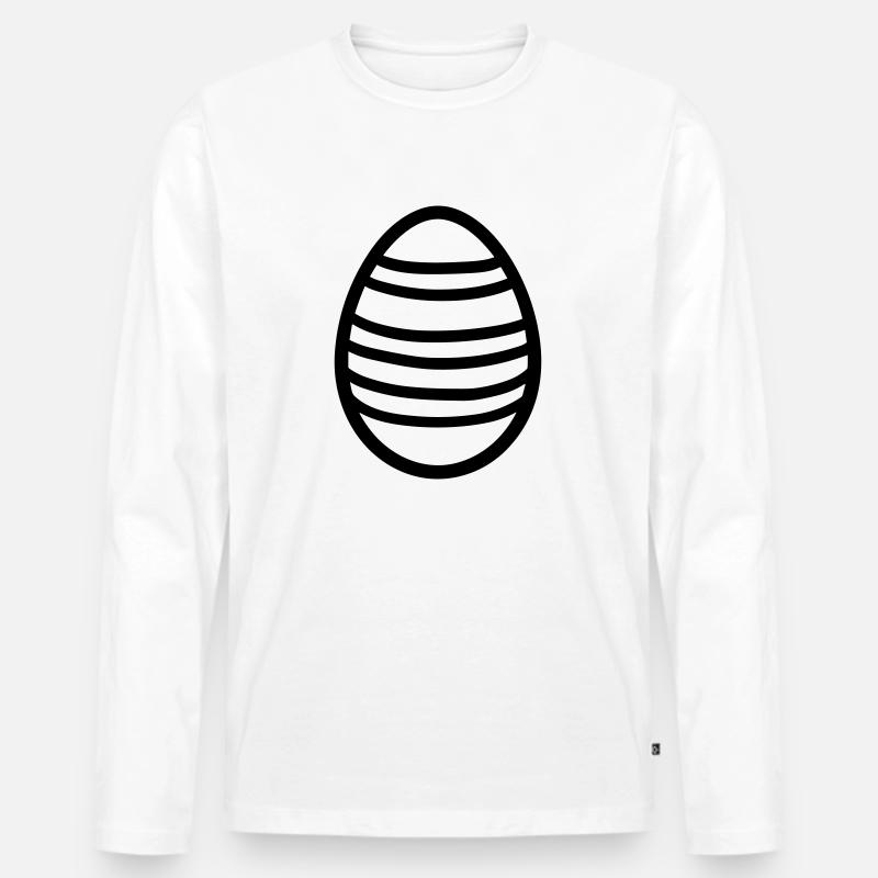 Osterei - Männer Premium Bio Langarmshirt - Weiß