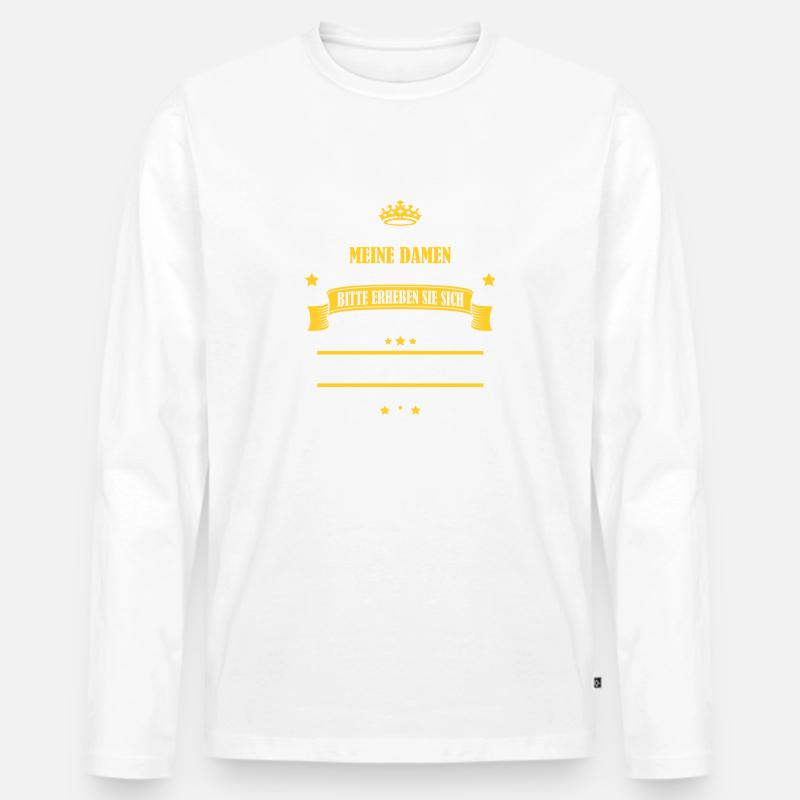 MARKUS - Männer Premium Bio Langarmshirt - Weiß