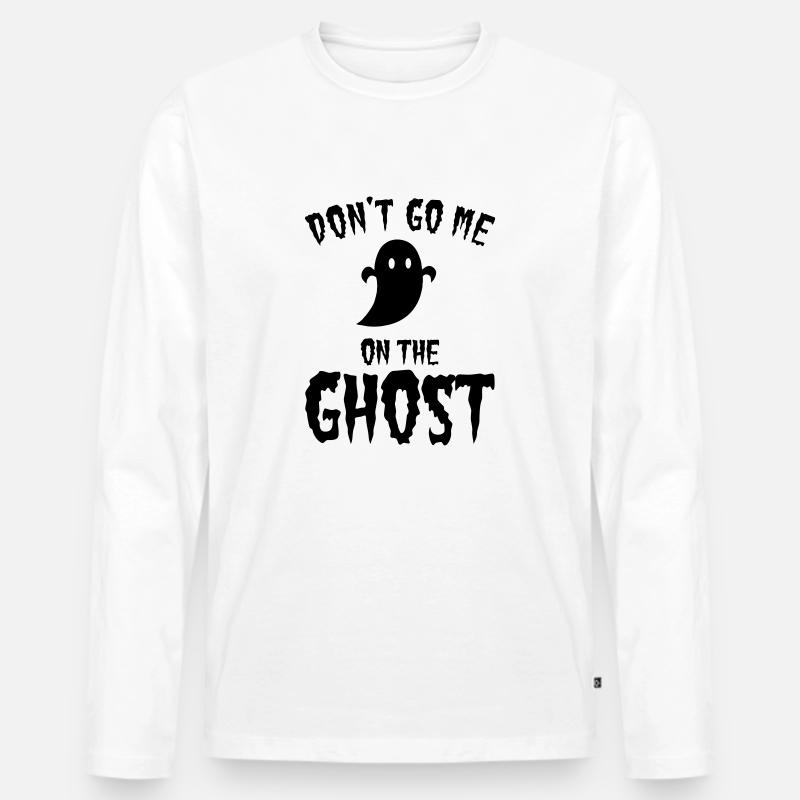 Don't go me on the ghost - Männer Premium Bio Langarmshirt - Weiß