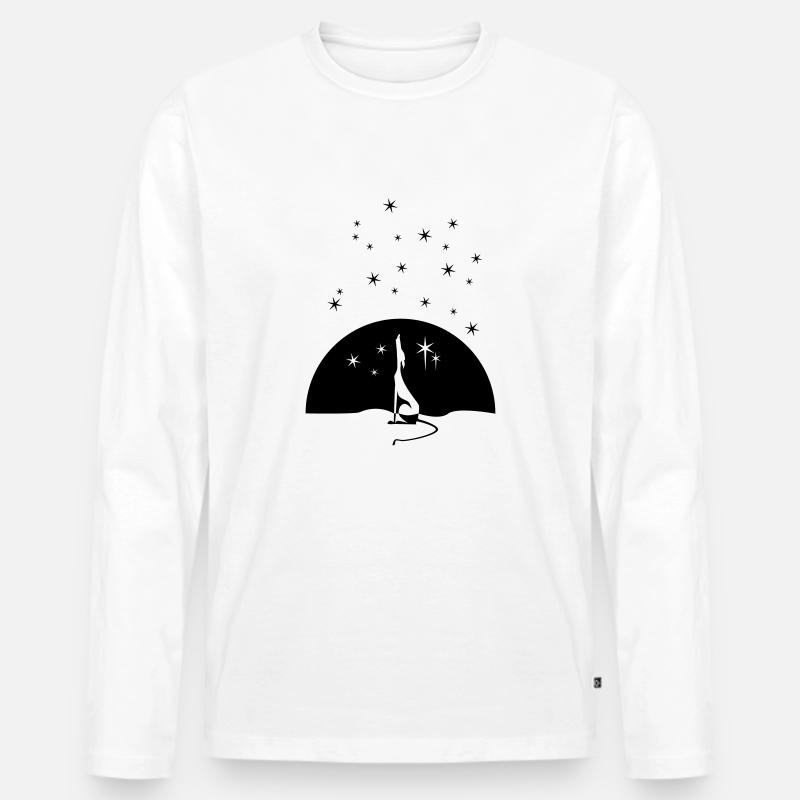 galgo_sterne - Männer Premium Bio Langarmshirt - Weiß