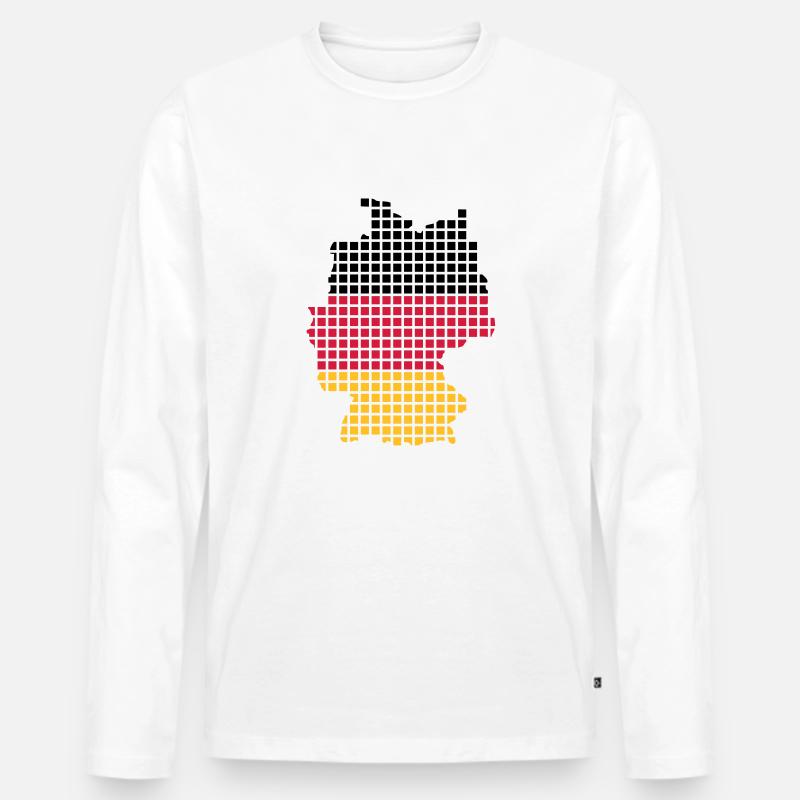 Deutschland - Männer Premium Bio Langarmshirt - Weiß