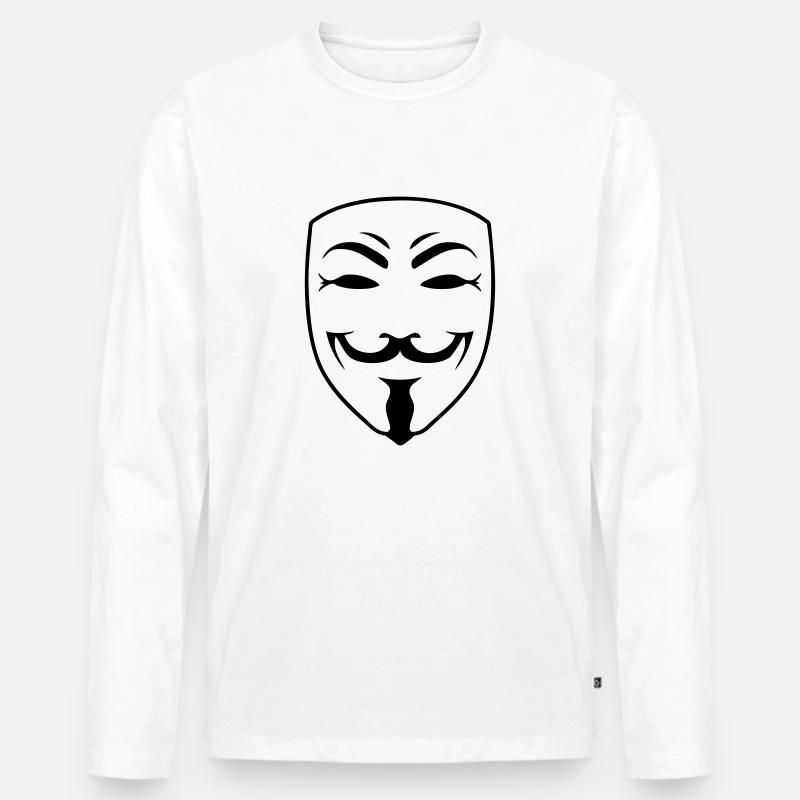 anonymous - Männer Premium Bio Langarmshirt - Weiß