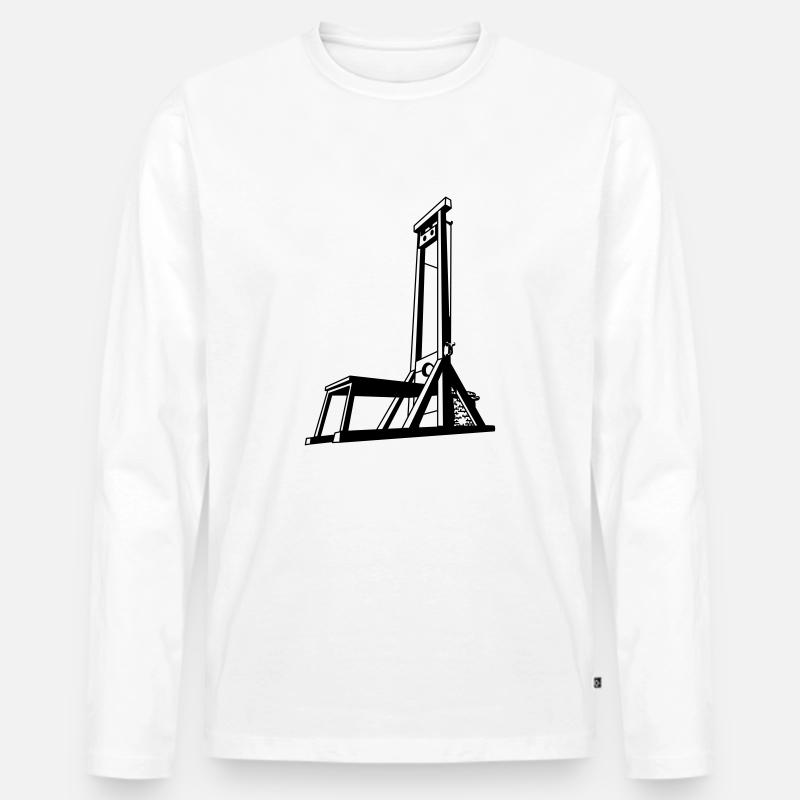 guillotine - Männer Premium Bio Langarmshirt - Weiß