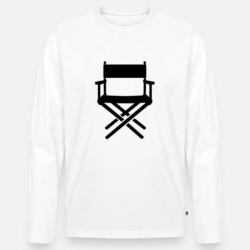 Stuhl - Männer Premium Bio Langarmshirt - Weiß