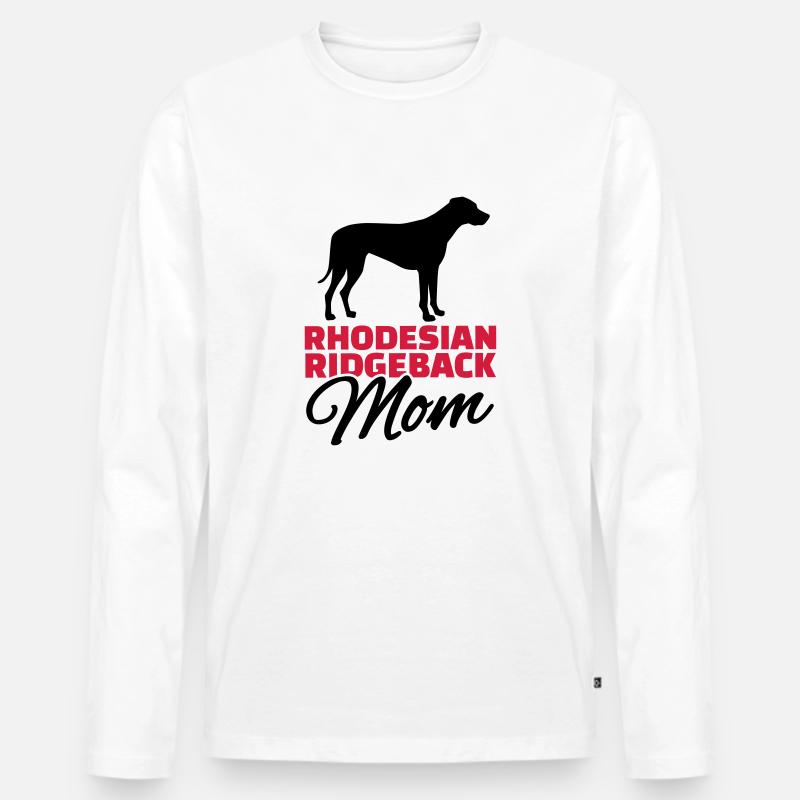 Rhodesian Ridgeback - Männer Premium Bio Langarmshirt - Weiß