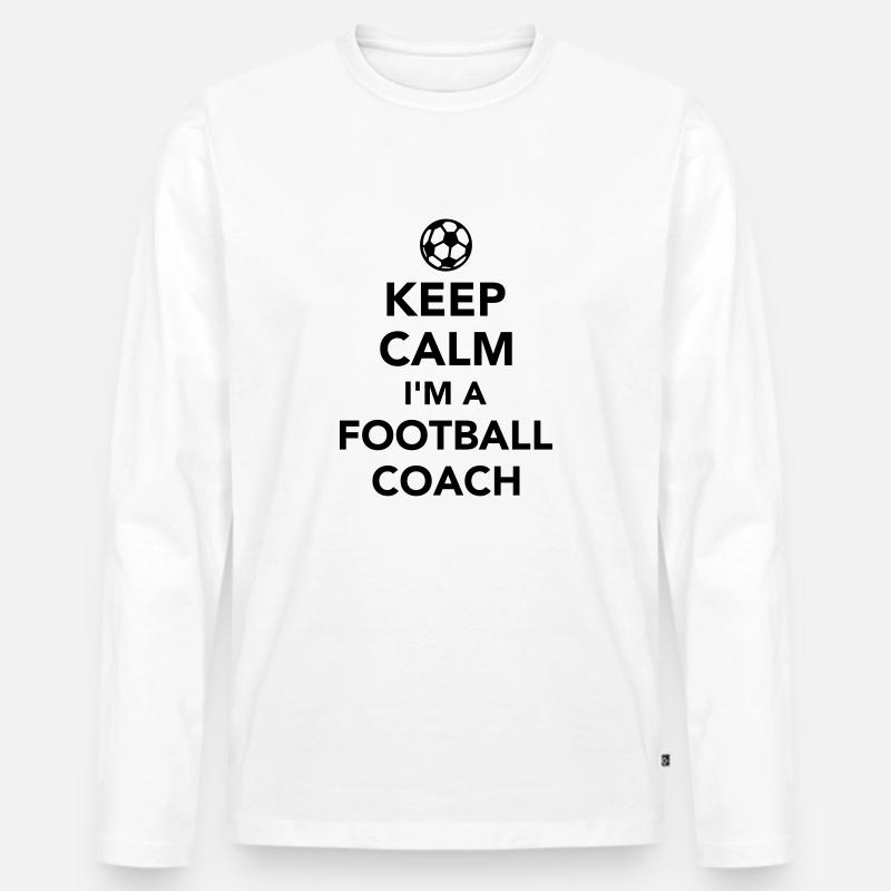 Fußball - Männer Premium Bio Langarmshirt - Weiß