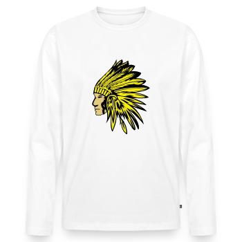 indianer - T-shirt manches longues Premium bio Homme - blanc - Devant - Nico (187cm)