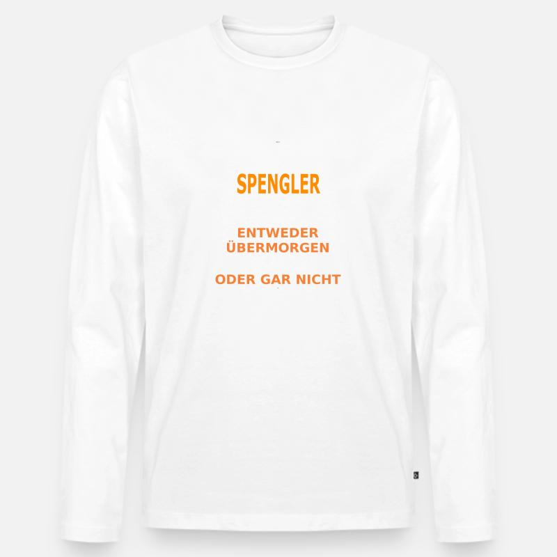 spengler - Männer Premium Bio Langarmshirt - Weiß