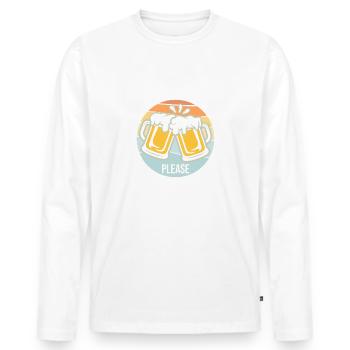 Si vous êtes trouvé ivre, veuillez retourner à la blague du mari de la femme - T-shirt manches longues Premium bio Homme - blanc - Devant - Nico (187cm)