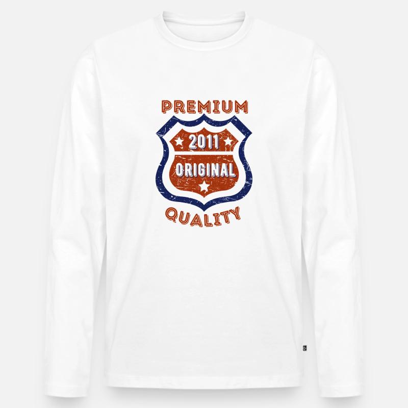 Premium-Qualität 2011 - Männer Premium Bio Langarmshirt - Weiß