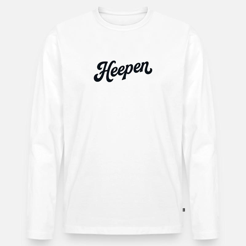 Heepen Bielefeld#heepenstyle - Männer Premium Bio Langarmshirt - Weiß