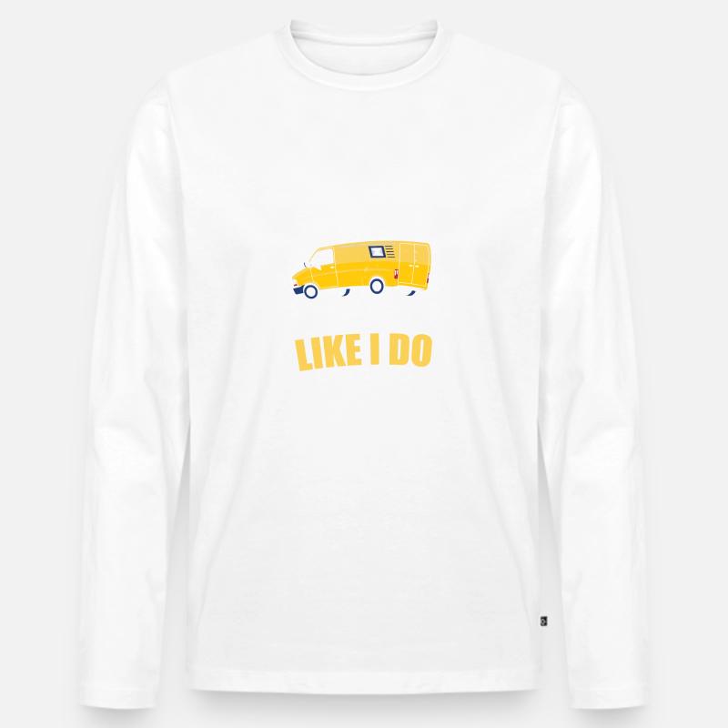 Postbote Postbotin Post Briefträger - Männer Premium Bio Langarmshirt - Weiß