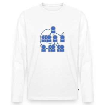 Company organizational chart - all clear? - Men's Premium Organic Long Sleeve Shirt - white - Front - Nico (187cm)