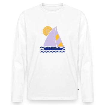 sun sea sailing vacation - Men's Premium Organic Long Sleeve Shirt - white - Front - Nico (187cm)