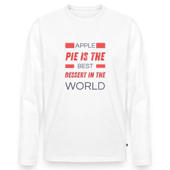 The best cake - Men's Premium Organic Long Sleeve Shirt - white - Front - Nico (187cm)