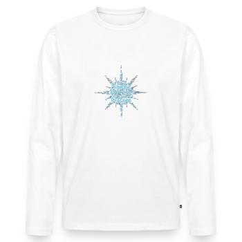 Kühlungsborn Kübo word cloud sun - Men's Premium Organic Long Sleeve Shirt - white - Front - Nico (187cm)