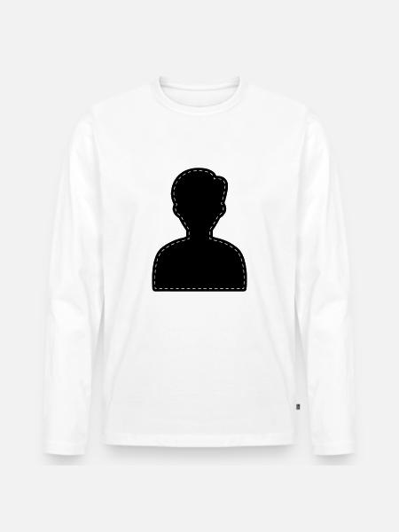 Icon Account Avatar - Men's Premium Organic Long Sleeve Shirt - white