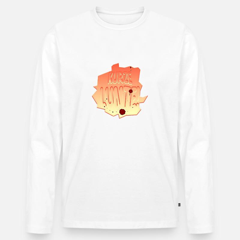 kurze lunte - Männer Premium Bio Langarmshirt - Weiß