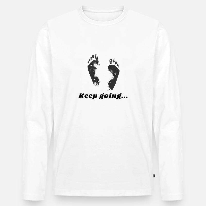 Keep going ... - Männer Premium Bio Langarmshirt - Weiß