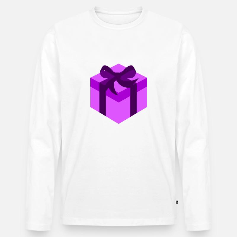 Geschenk - Männer Premium Bio Langarmshirt - Weiß