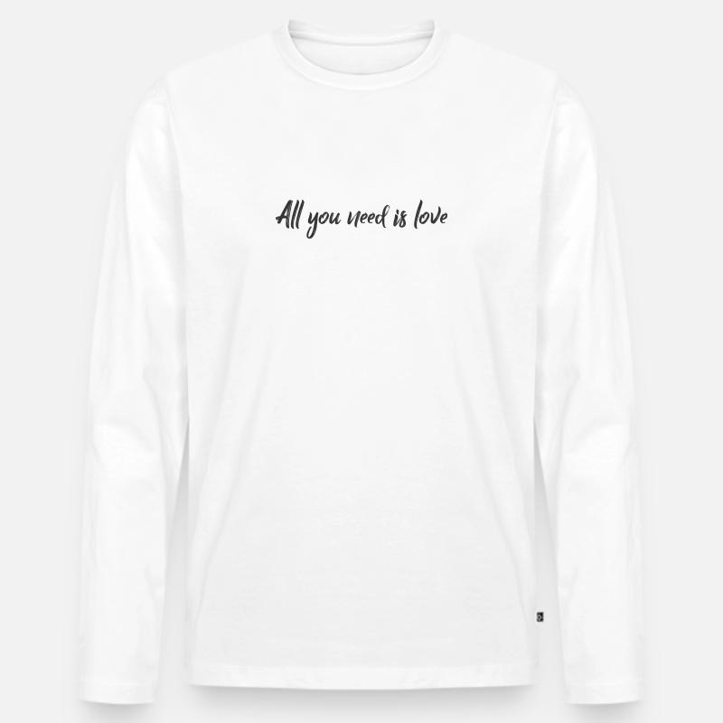 All you need is love - Männer Premium Bio Langarmshirt - Weiß