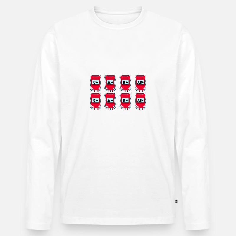 Alles Blut ist wichtig - Männer Premium Bio Langarmshirt - Weiß