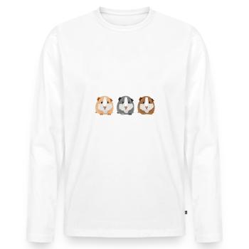 Weltbeste Meerschweinchen Mama Meerschwein - Männer Premium Bio Langarmshirt - Weiß - Vorne - Nico (187cm)
