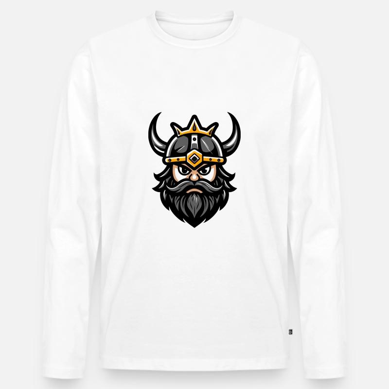 Wikinger Valhalla - Männer Premium Bio Langarmshirt - Weiß